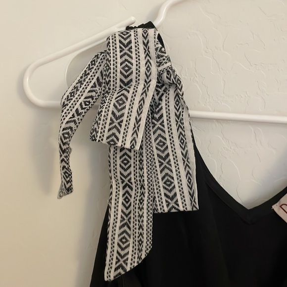 NWT Anthropology Black Tie Tank Top - Picture 3 of 6